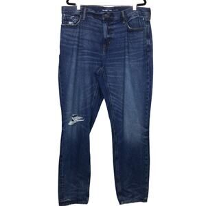 Old Navy Medium Wash Straight Taper Distressed Men's Jeans Size 40 X 34